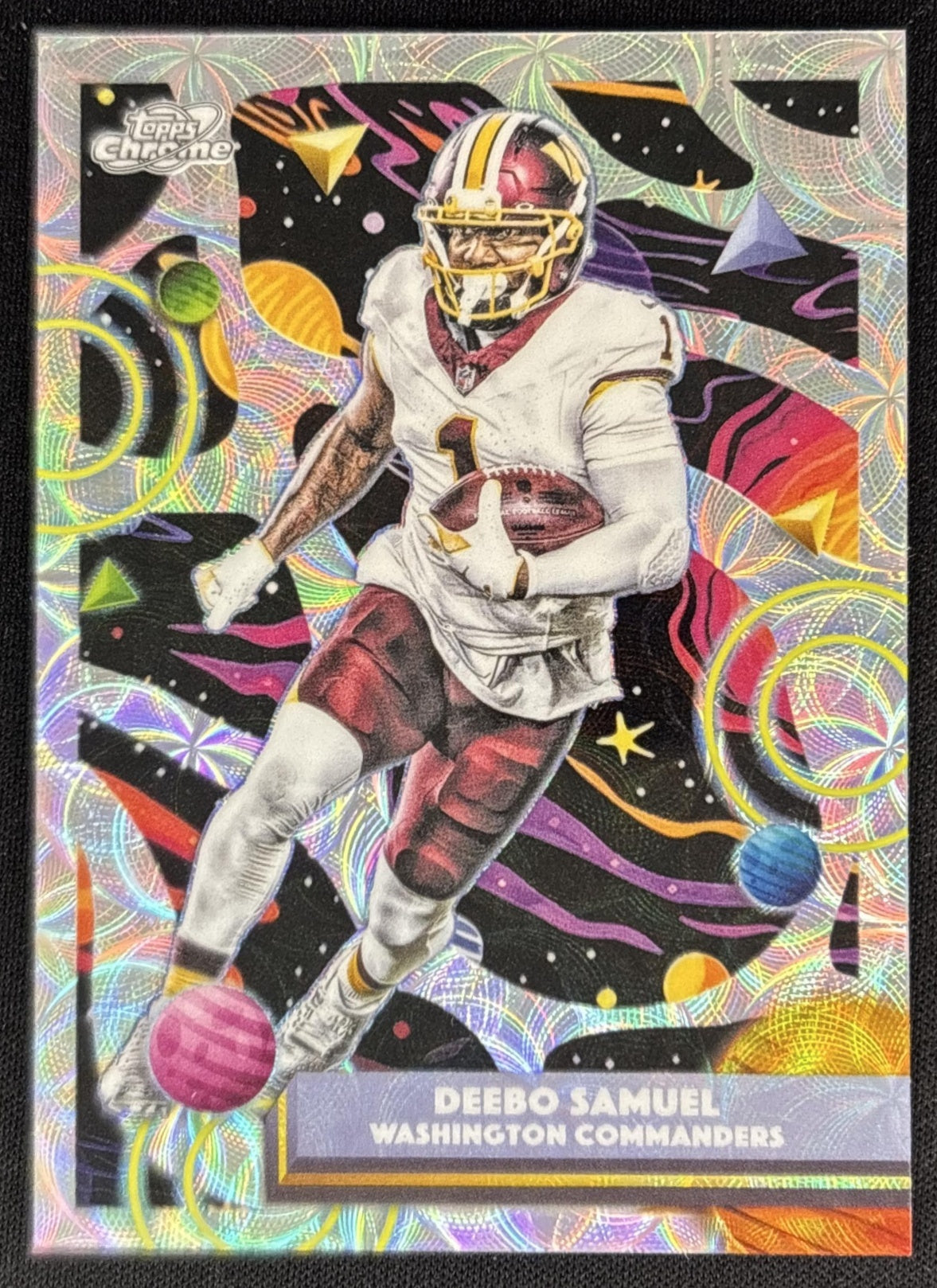 Deebo Samuel 2025 Topps Cosmic Chrome Nucleus Refractor Commanders Sports Trading Cards