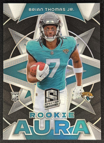 Brian Thomas Jr. 2024 Panini Spectra Rookie Aura /125 Jaguars front
