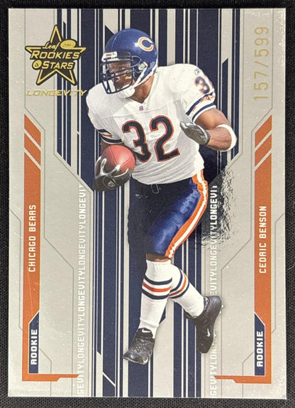 Cedric Benson 2005 Leaf Rookies & Stars Longevity /599 Bears front
