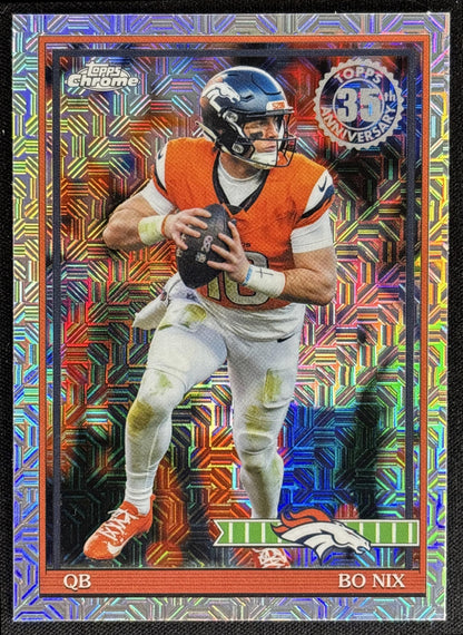 Bo Nix 2026 Topps 1991 Chrome Mojo Refractor Broncos