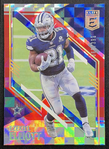 Ezekiel Elliott 2021 Panini Donruss Elite Red /399 Cowboys