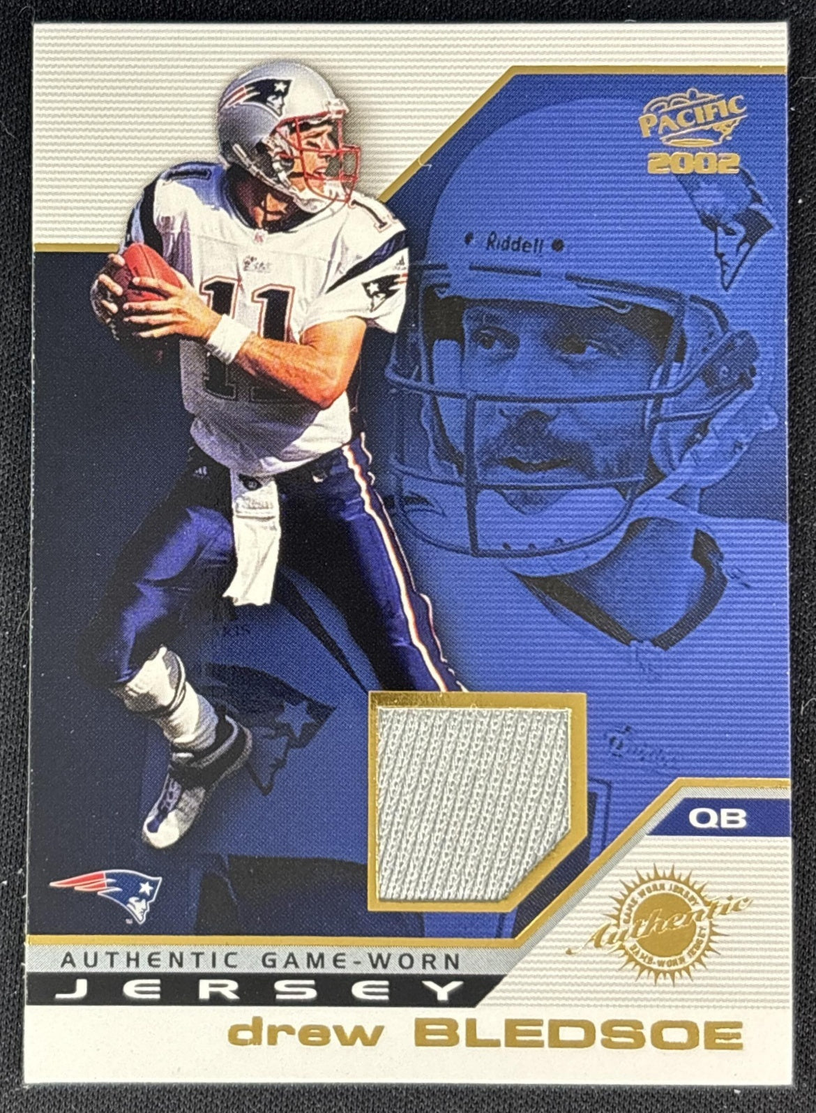 Drew Bledsoe 2002 Pacific Game Worn Jerseys Patriots Front