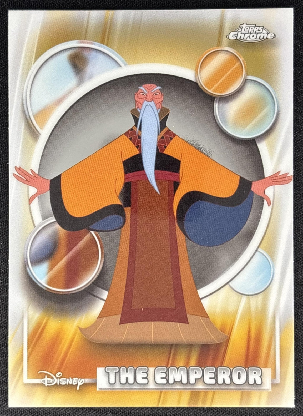 The Emperor 2026 Topps Chrome Disney Mulan front