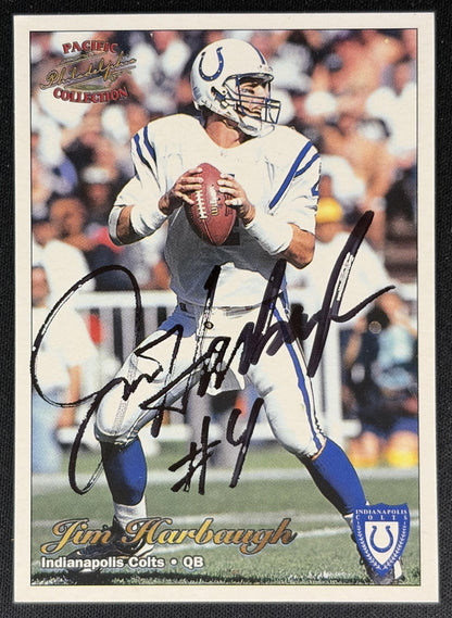 JIm Harbaugh 1997 Pacific Collection Auto Colts front