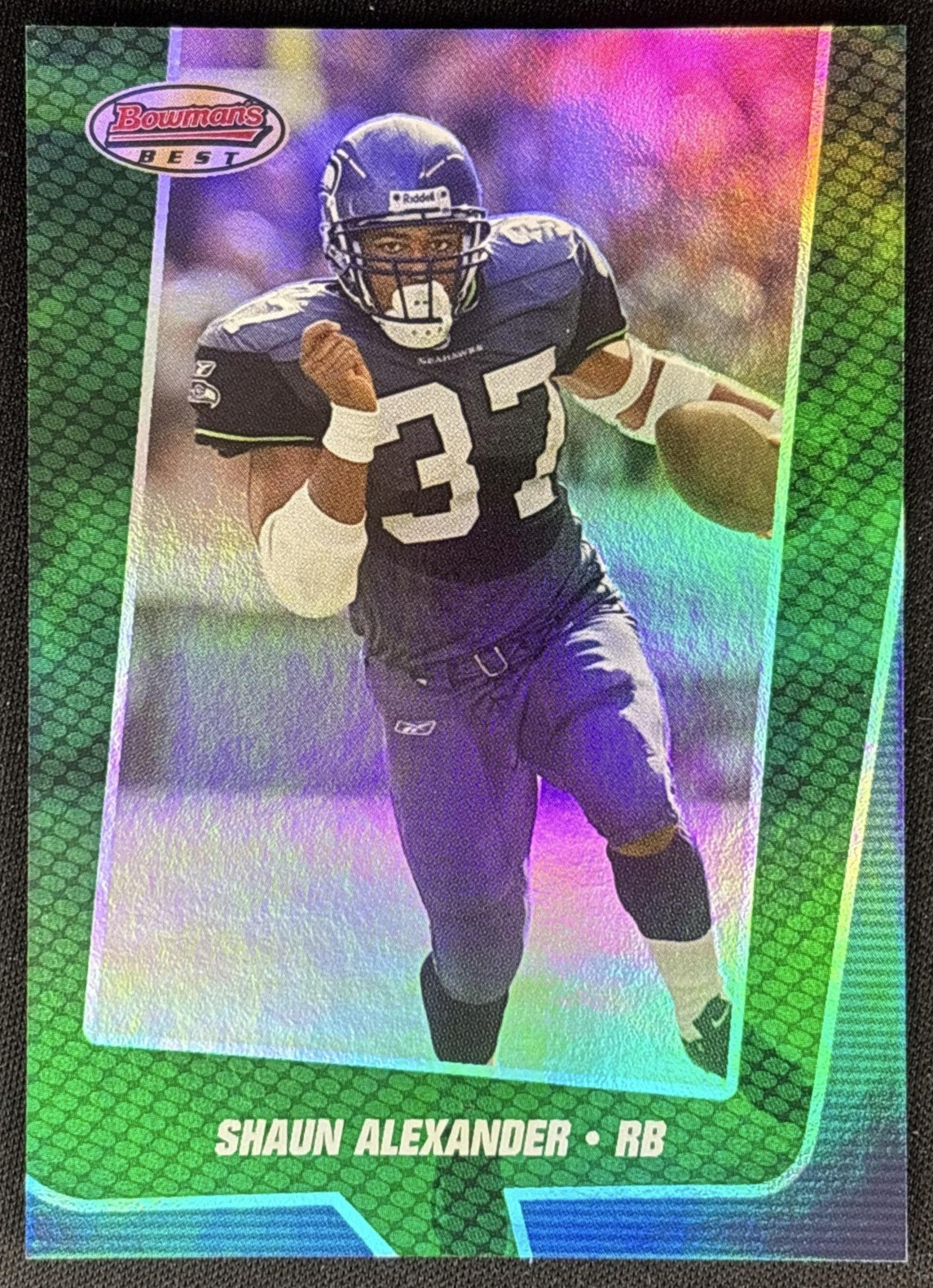 Shaun Alexander 2005 Bowman's Best Green /799 Seahawks Sports Trading Cards