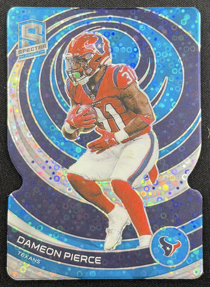 Dameon Pierce 2023 Panini Spectra Neon Blue Die Cut /50 Texans