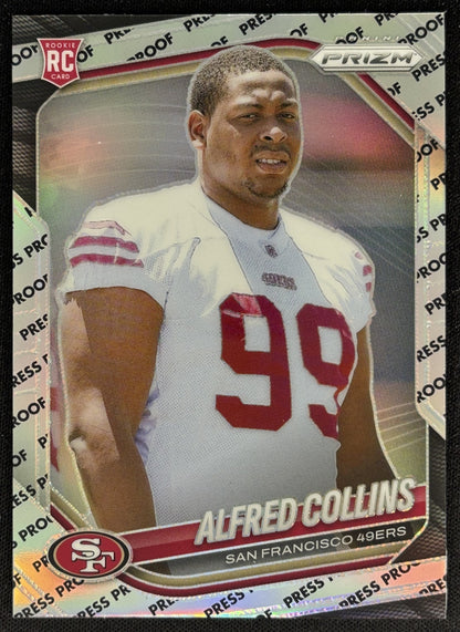 Alfred Collins 2025 Panini Prizm Press Proof 49ers