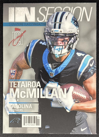 Tetairoa McMillan 2025 Topps Signature Class In Session Panthers Sports Trading Cards
