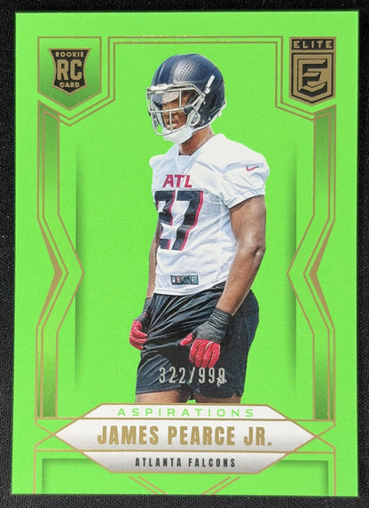 James Pearce Jr. 2025 Panini Donruss Elite Rookies /999 Falcons front