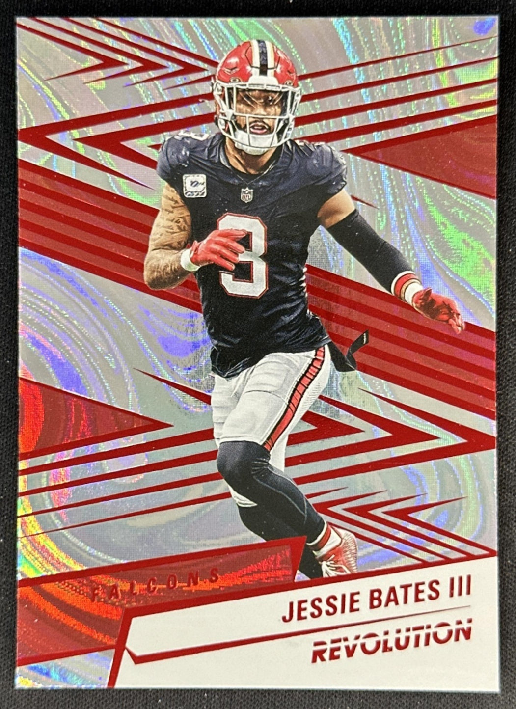 Jessie Bates III 2025 Panini Revolution Red Swirl Falcons