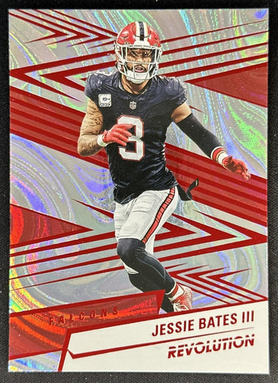 Jessie Bates III 2025 Panini Revolution Red Swirl Falcons Sports Trading Cards