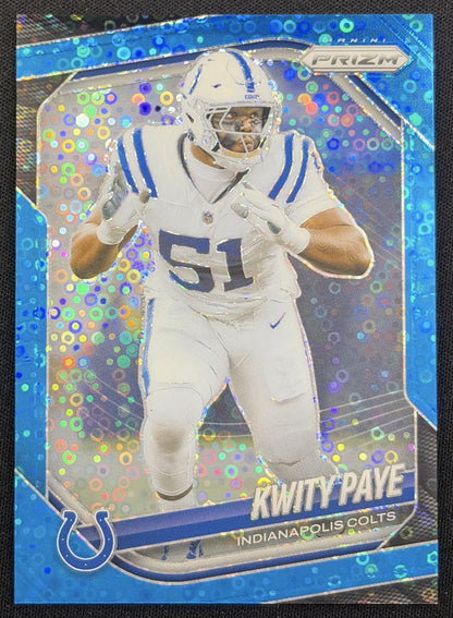 Kwity Paye 2025 Panini Prizm No Huddle Blue /125 Colts
