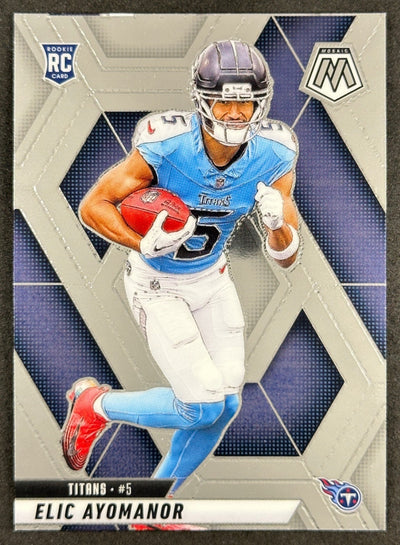 Elic Ayomanor 2025 Mosaic Rookies Titans Sports Trading Card