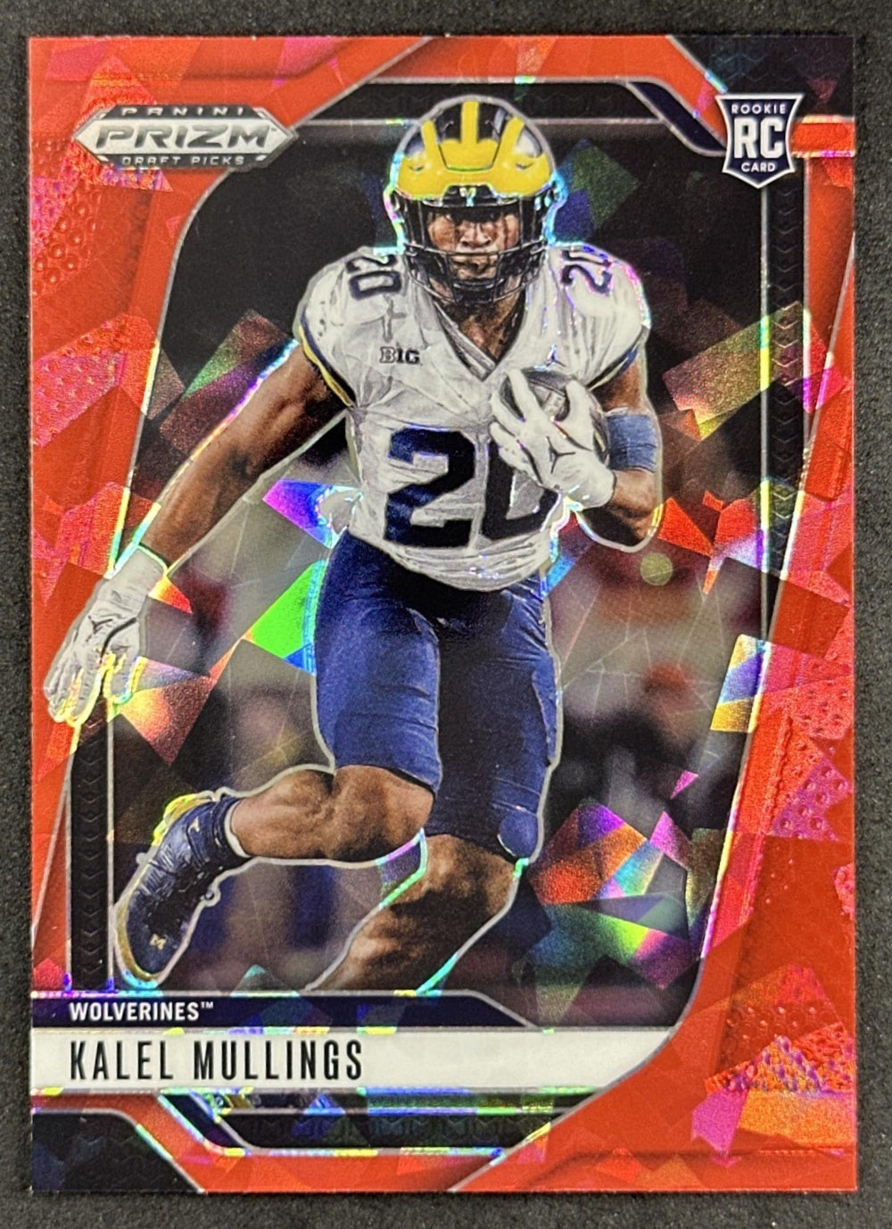 Kalel Mullings 2025 Panini Prizm Draft Picks Red Ice Wolverines Sports Trading Cards