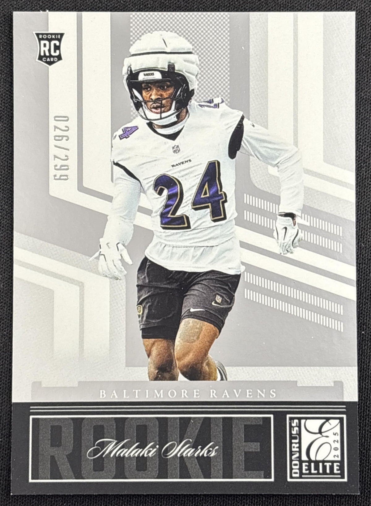 Malaki Starks 2025 Panini Donruss Elite 2007 Rookies /299 Ravens Baltimore Ravens