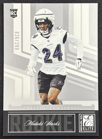 Malaki Starks 2025 Panini Donruss Elite 2007 Rookies /299 Ravens Baltimore Ravens