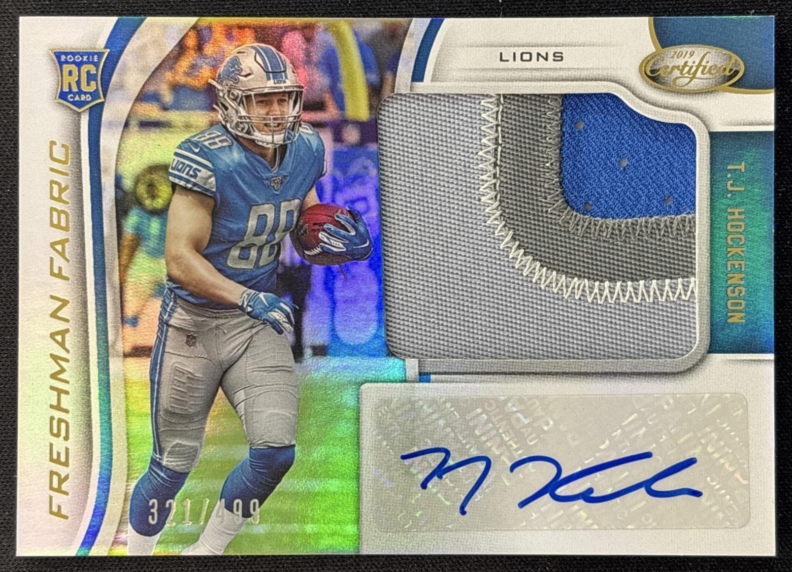 T.J. Hockenson 2019 Panini Certified /499 Lions Front