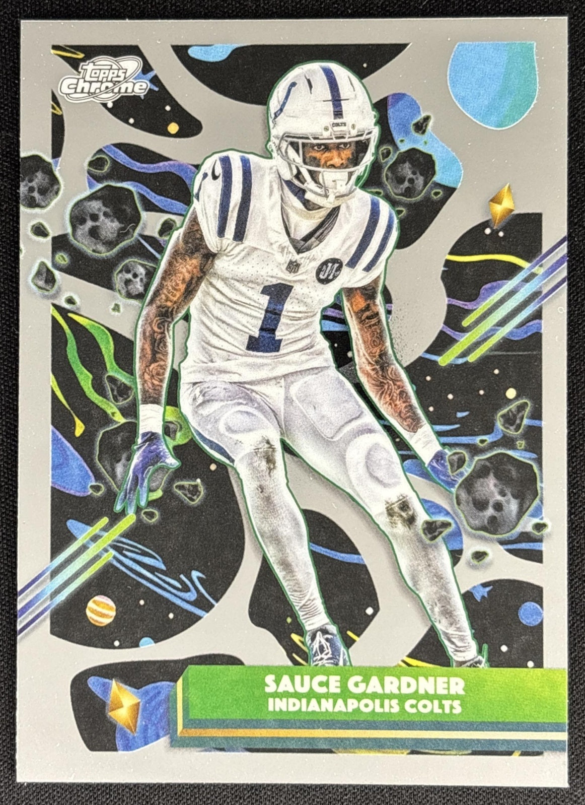 Sauce Gardner 2025 Topps Cosmic Chrome Colts Sports Trading Card
