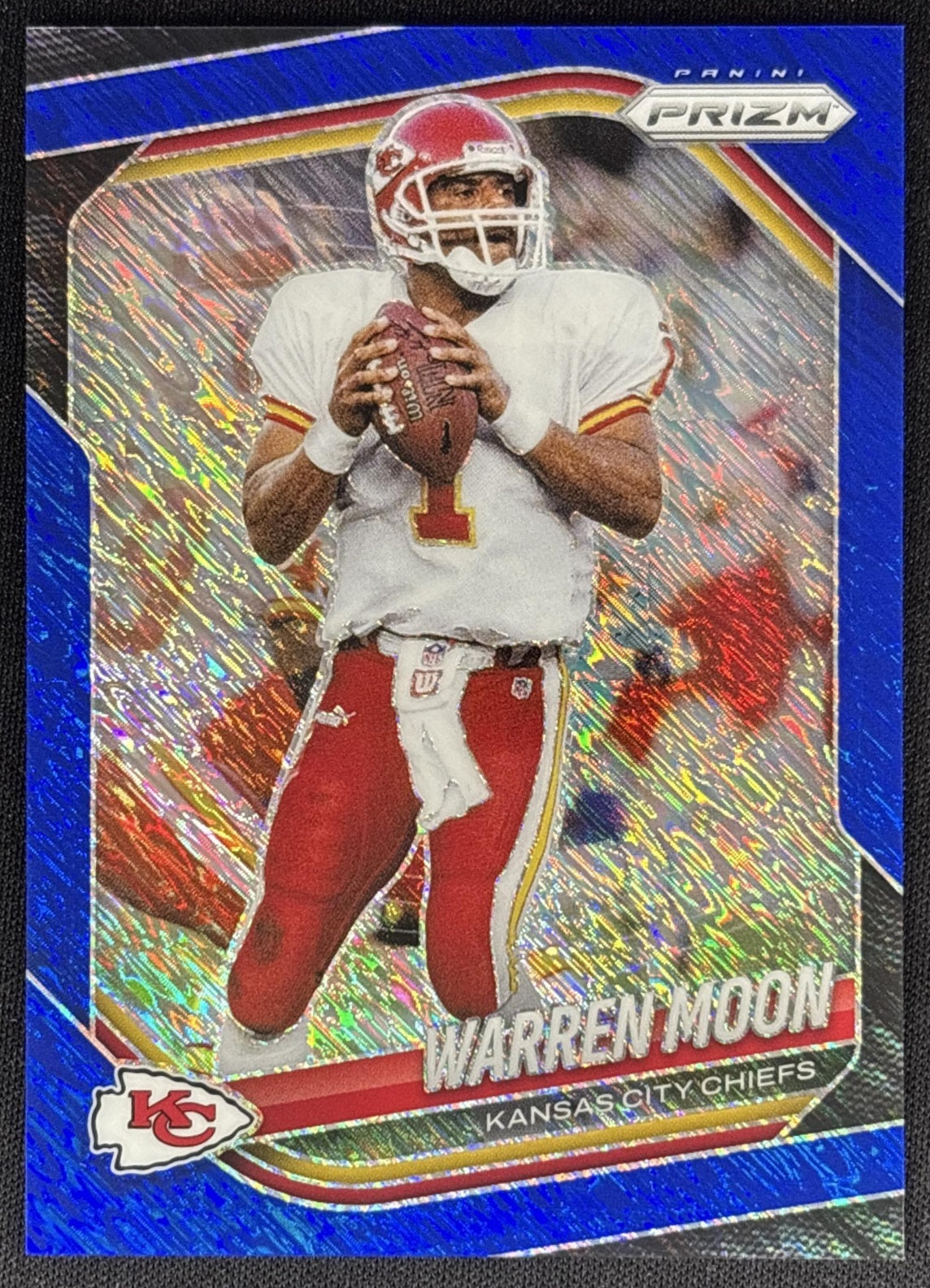 Warren Moon 2025 Panini Prizm Blue Shimmer /35 Chiefs Default Title Sports Trading Cards