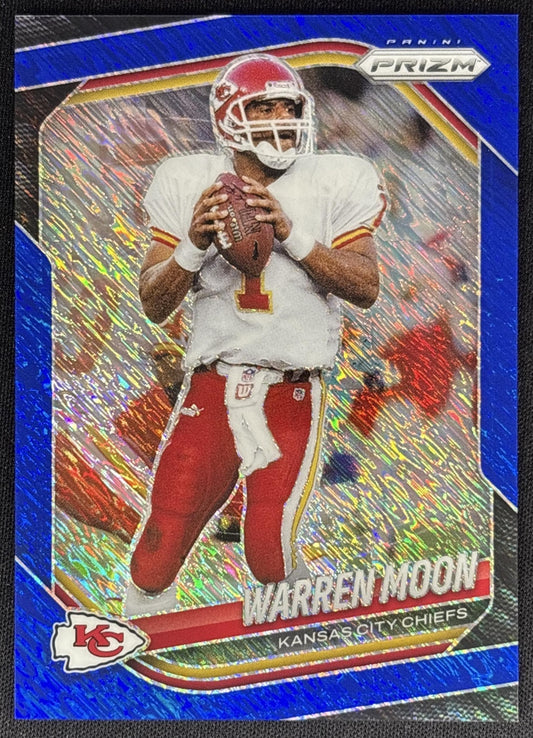 Warren Moon 2025 Panini Prizm Blue Shimmer /35 Chiefs Default Title Sports Trading Cards