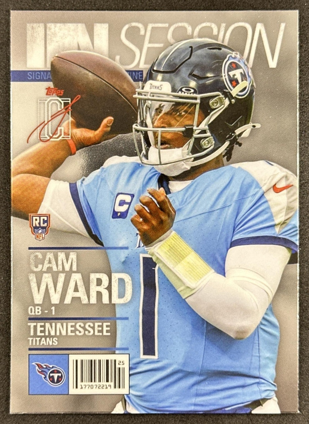 Cam Ward 2025 Topps Signature Class In Session Titans Front