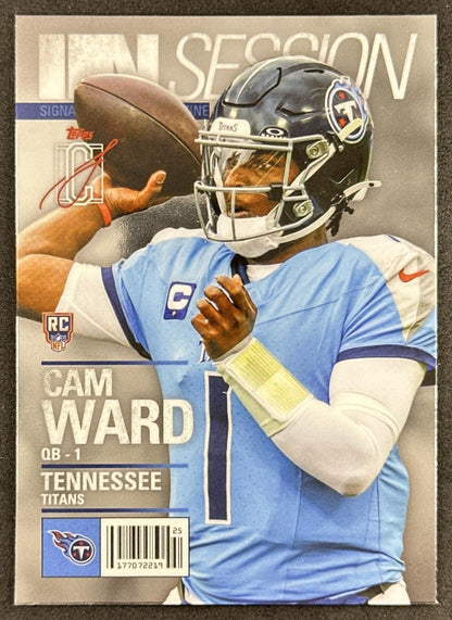 Cam Ward 2025 Topps Signature Class In Session Titans Front