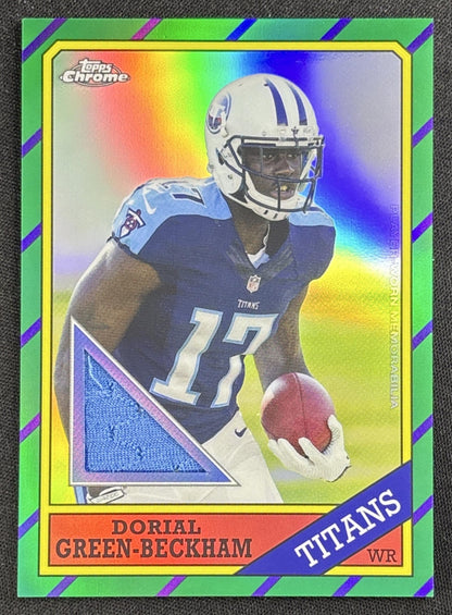 Dorial Green-Beckham 2015 Topps Chrome 60th Anniversary Relics Purple Refractor /75 Titans