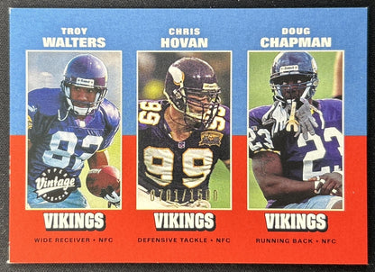 Troy Walters Chris Hovan Doug Chapman R 2000 Vintage Preview /1500 Vikings front