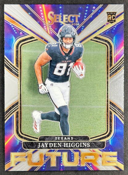 Jayden Higgins 2025 Panini Select Future Texans Default Title Sports Trading Cards
