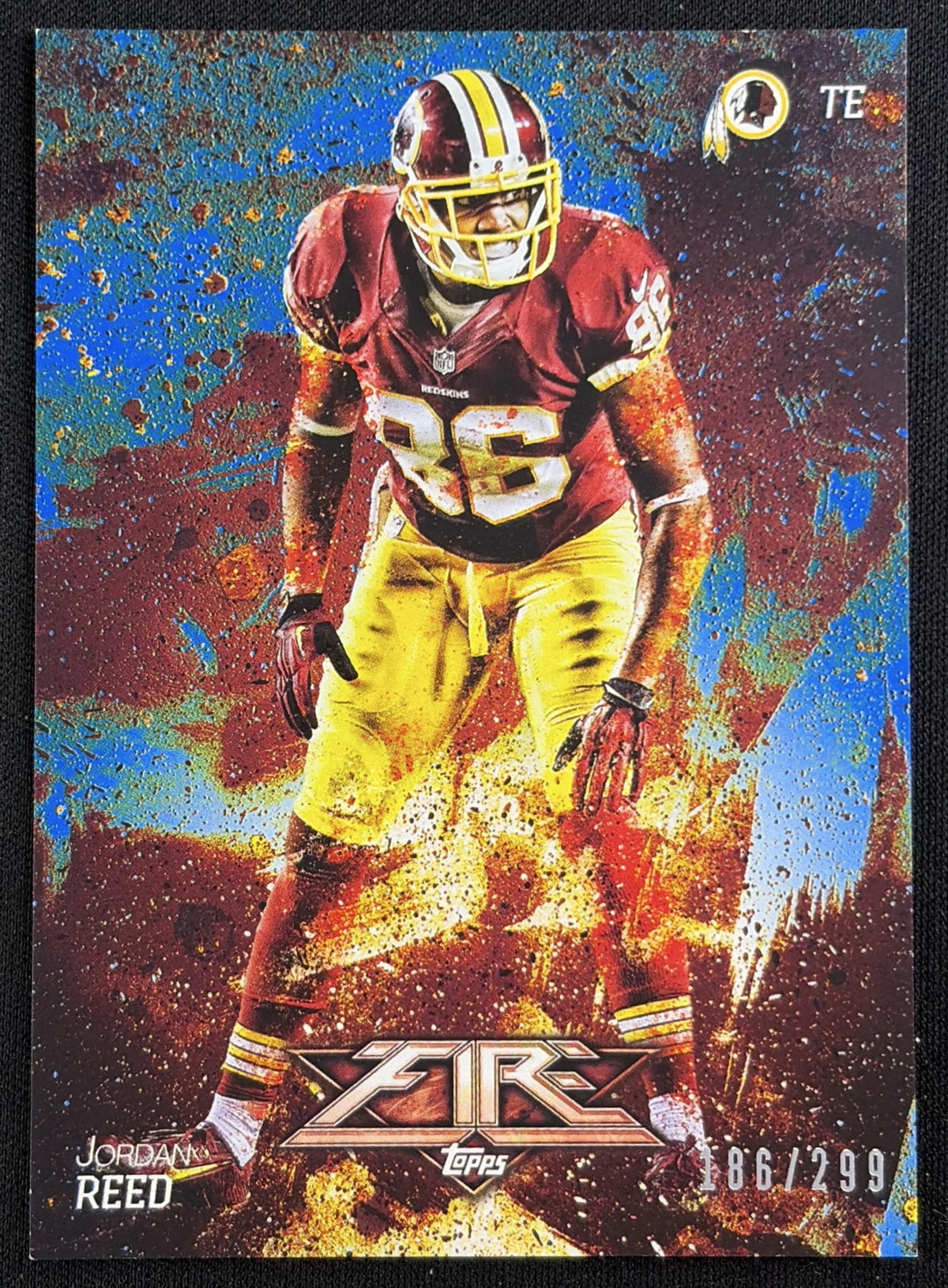 Jordan Reed 2014 Topps Fire Blue /299 Redskins