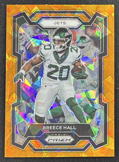 Breece Hall 2023 Panini Prizm Orange Ice Jets