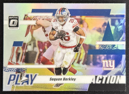 Saquon Barkley 2023 Panini Donruss Optic Play Action Giants Sports Trading Card