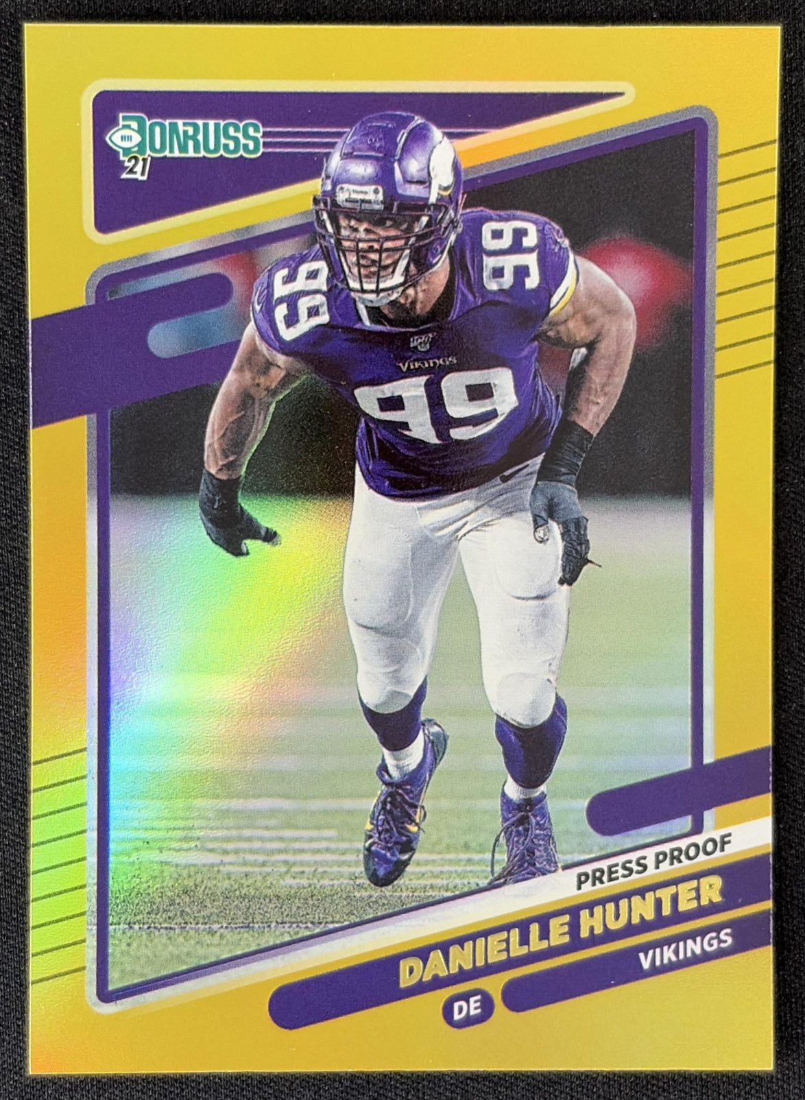 Danielle Hunter 2021 Panini Donruss Press Proof Premium Vikings - Minnesota Vikings