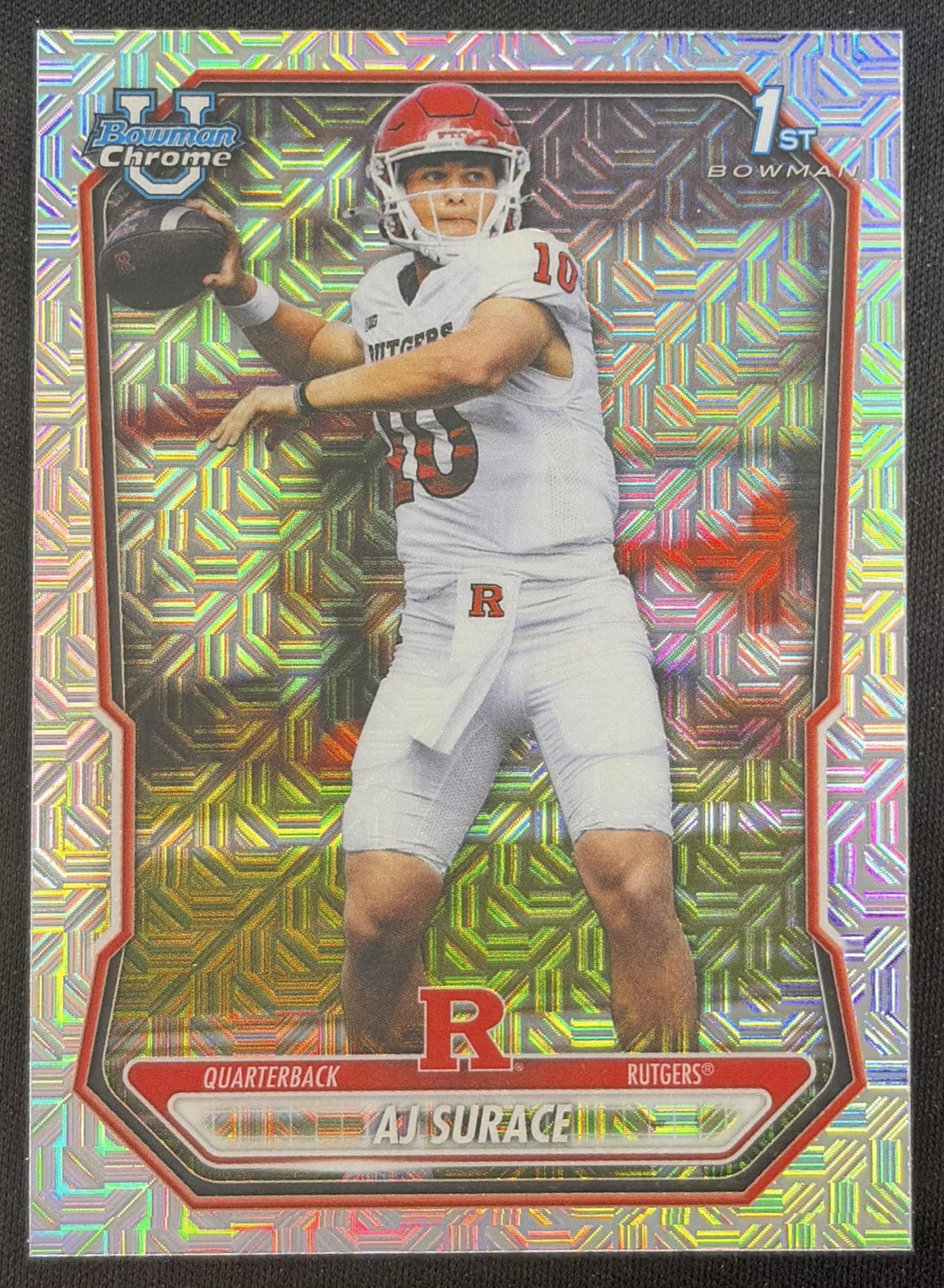 AJ Surace 2026 Bowman Chrome Prospects Mojo Refractor Scarlet Knights