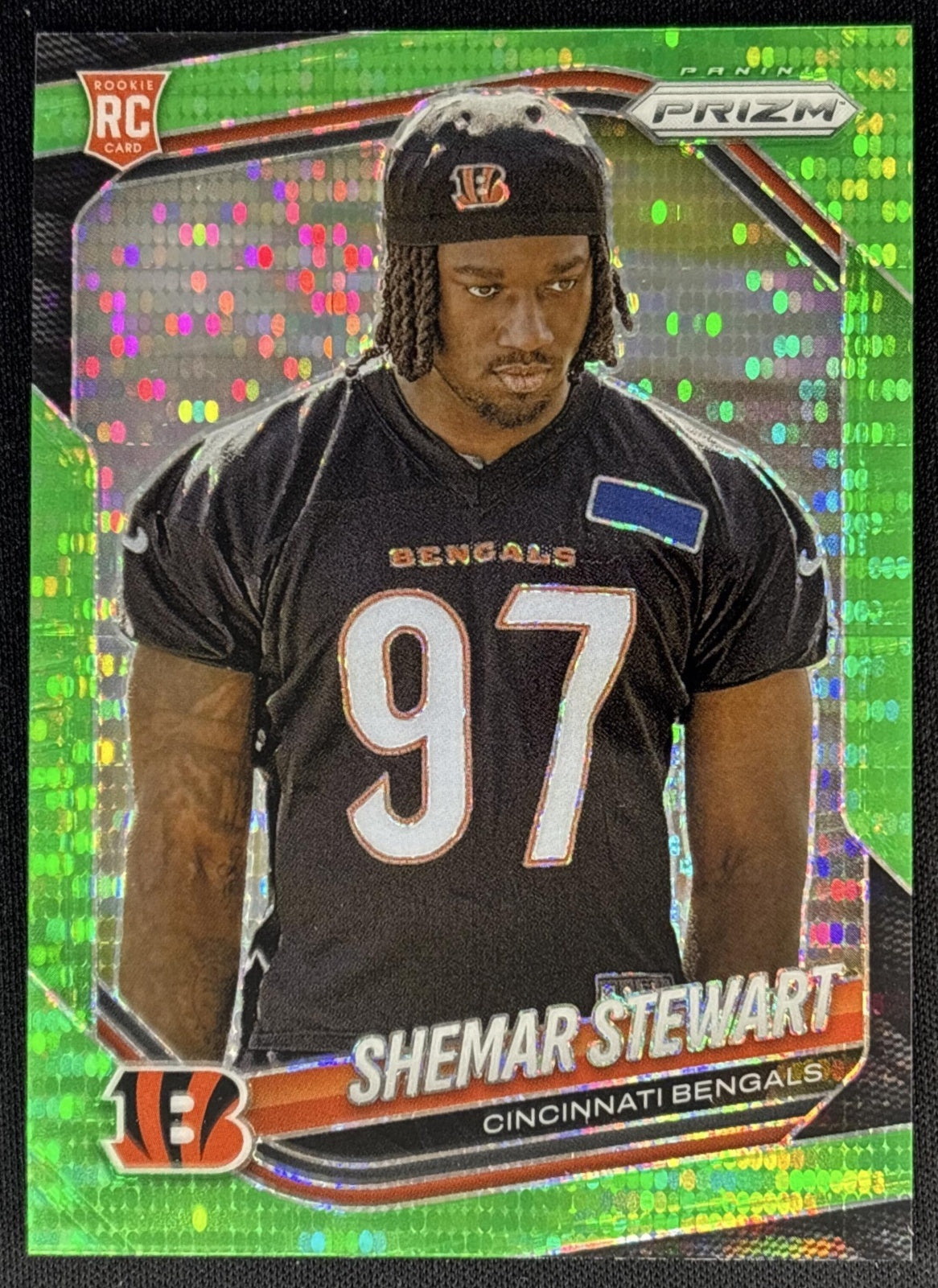 Shemar Stewart 2025 Panini Prizm Neon Green Pulsar Bengals