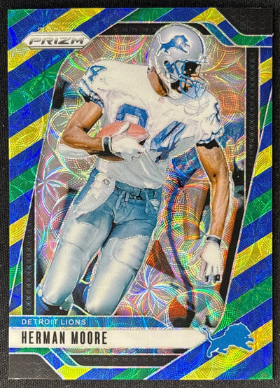 Herman Moore 2024 Prizm Choice Blue Yellow and Green Lions front | Wayne Collection