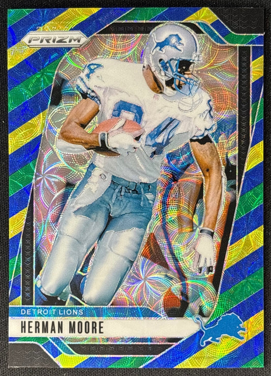 Herman Moore 2024 Prizm Choice Blue Yellow and Green Lions front | Wayne Collection
