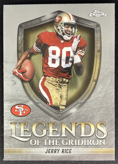 Jerry Rice 2025 Topps Chrome Legends of the Gridiron 49ers Sports Trading Cards