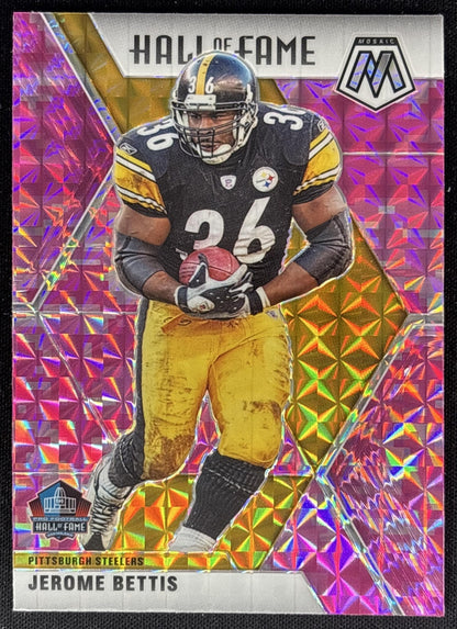 Jerome Bettis 2020 Panini Mosaic Prizm Camo Pink Steelers Sports Trading Cards