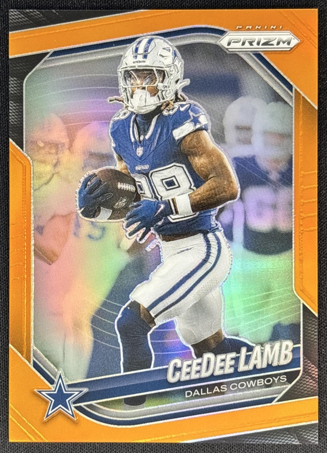 CeeDee Lamb 2025 Panini Prizm Orange /249 Cowboys front