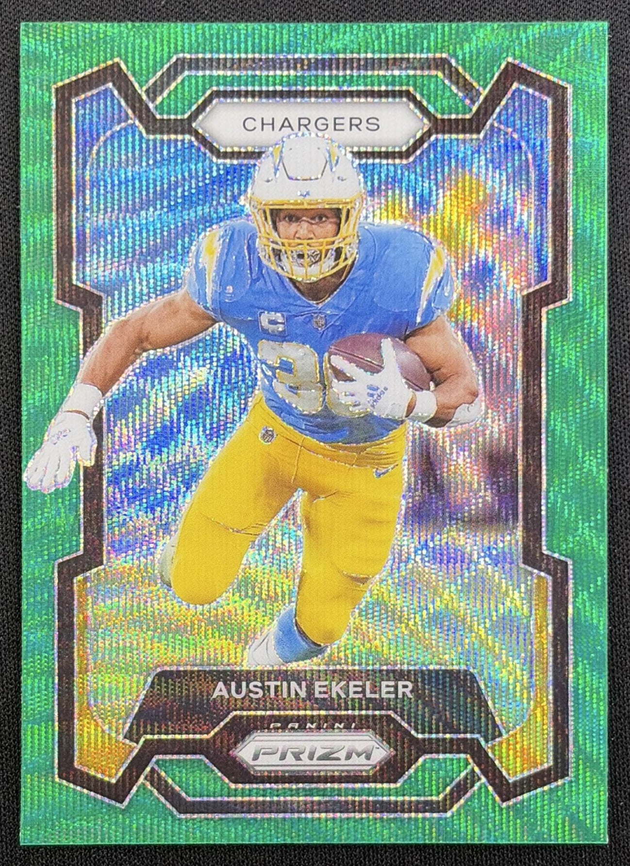 Austin Ekeler 2023 Panini Prizm Green Wave Chargers
