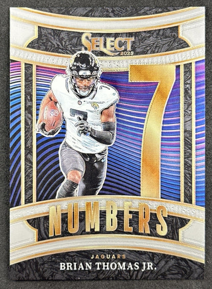 Brian Thomas Jr. 2025 Panini Select Numbers Jaguars Front