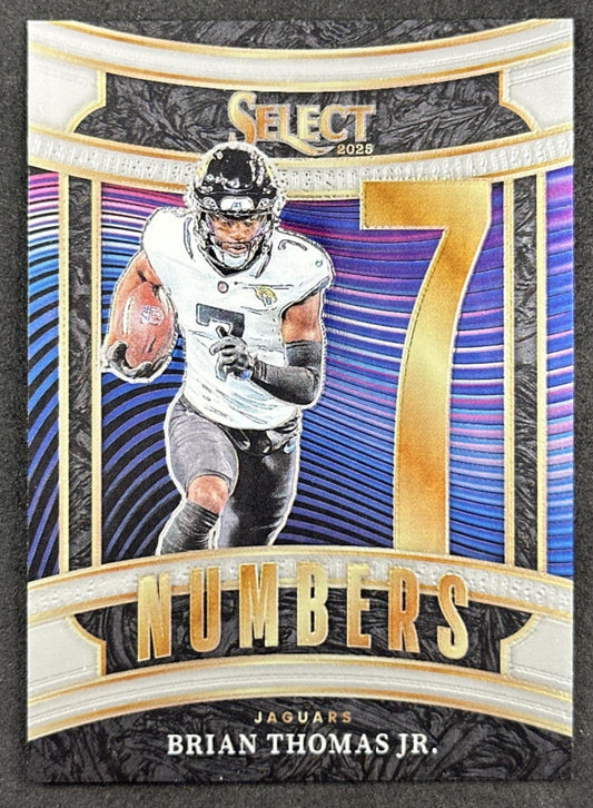 Brian Thomas Jr. 2025 Panini Select Numbers Jaguars Front