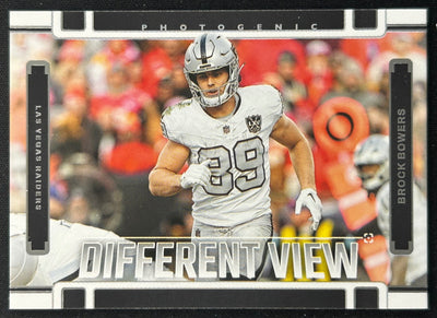 Brock Bowers 2025 PhotoGenic A Different View Raiders Sports Trading Cards