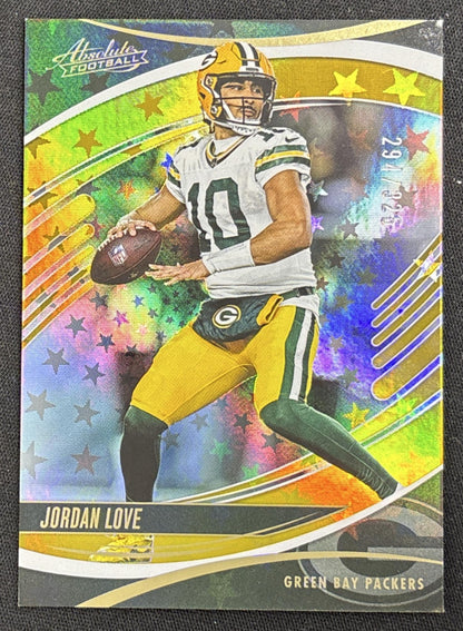 Jordan Love 2025 Panini Absolute Gold Stars /325 Packers