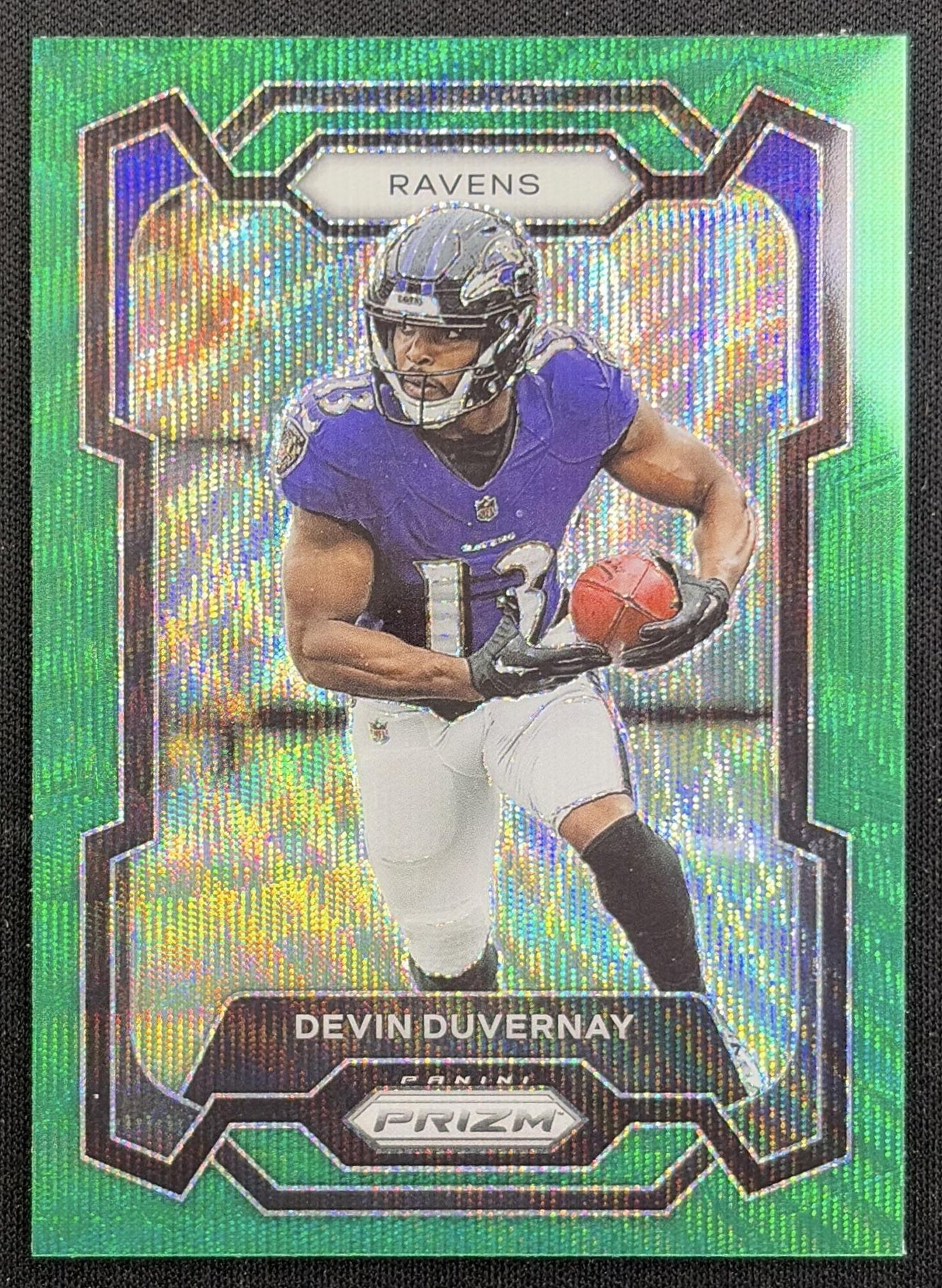 Devin Duvernay 2023 Panini Prizm Green Wave Ravens
