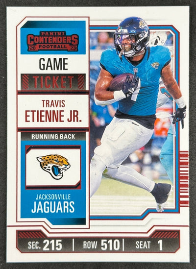 Travis Etienne Jr. 2023 Contenders Game Ticket Red Jaguars Sports Trading Card