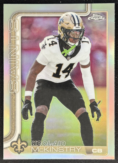 Kool-Aid McKinstry 2025 Topps Chrome Refractor Saints Sports Trading Cards