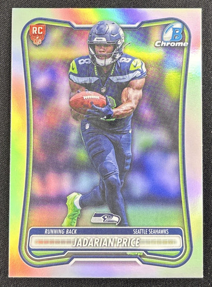 Jadarian Price 2026 Bowman Chrome Red RC Variation Seahawks Rookie Sports Trading Card