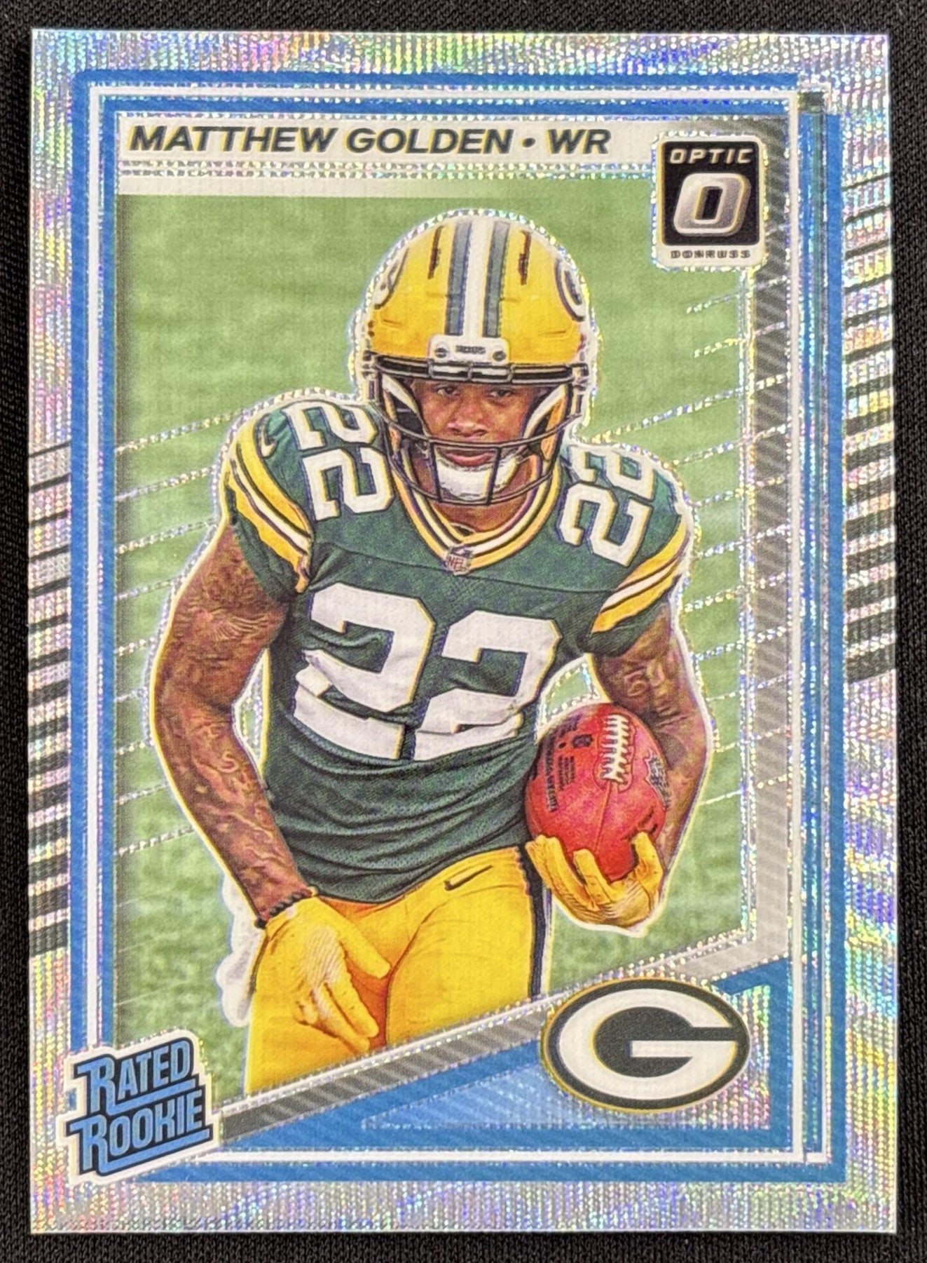 Matthew Golden 2025 Panini Donruss Optic Rated Rookie Wave Prizm /300 Packers